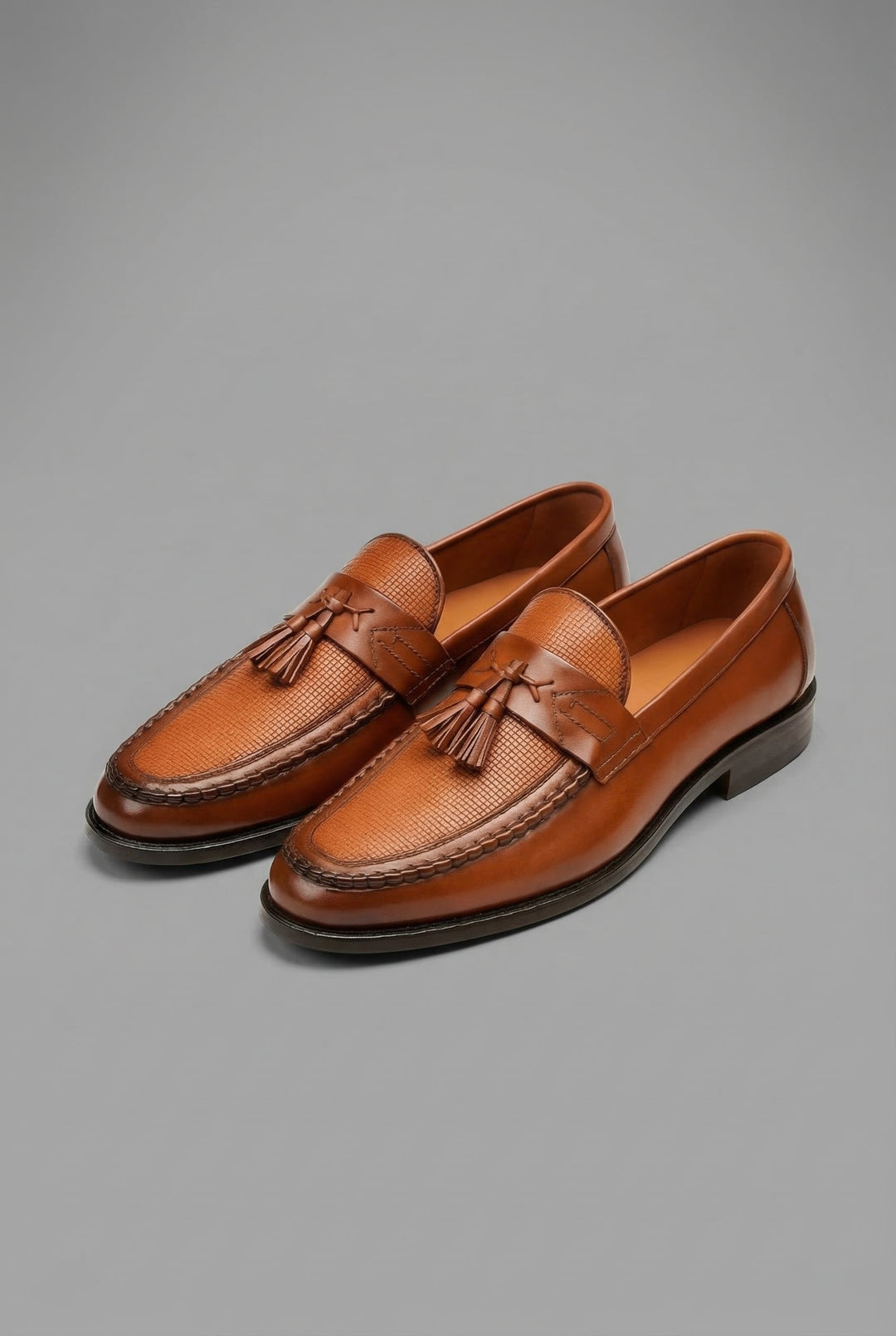 Męskie Tkane Skórzane Mokasyny z Frędzlami – Wygodne Buty Slip-On do Biura i Smart Casual