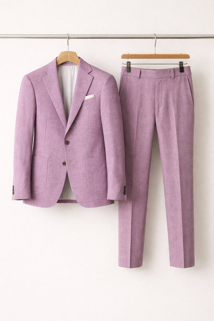 Męski Trwały Garnitur Nylonowy – Slim-Fit Dwuczęściowy Strój na Spotkania, Wesela i Wydarzenia Formalne