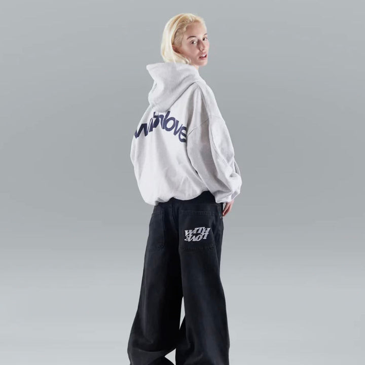 Kobiecy Hoodie Miłości Premium Wygodny Nowoczesny Minimalistyczny Trwały Codzienny Casual Pullover