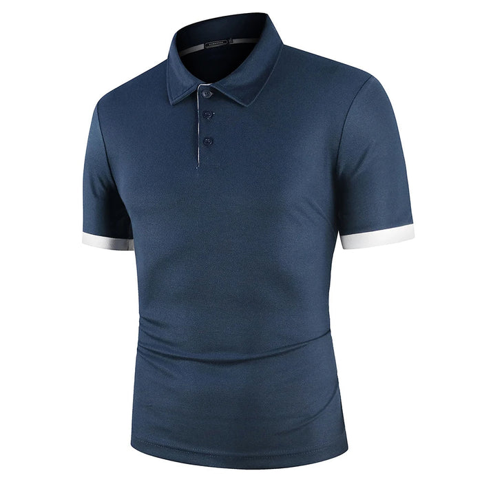 Męska klasyczna letnia koszulka polo lekka oddychająca wygodna smart casual