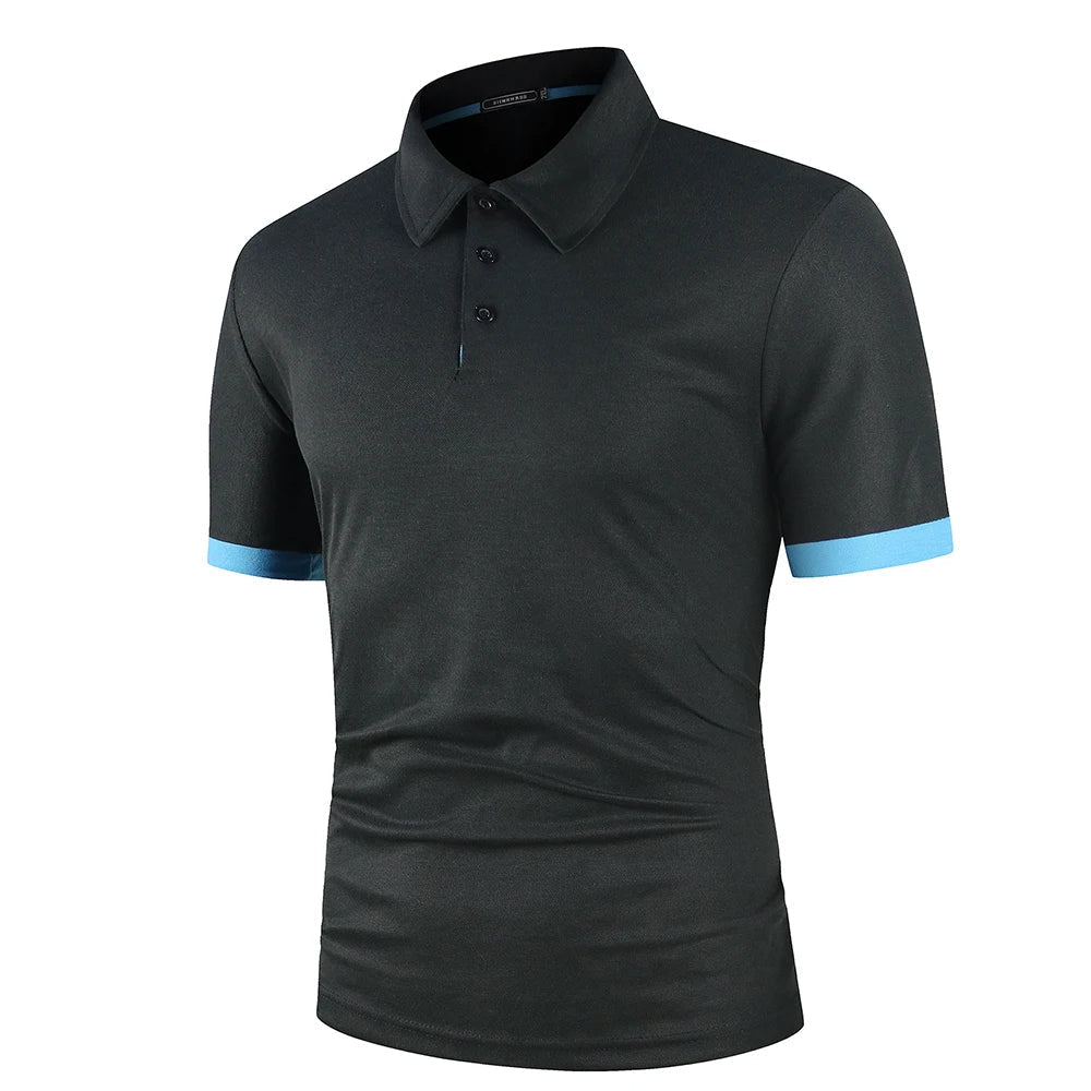 Męska klasyczna letnia koszulka polo lekka oddychająca wygodna smart casual