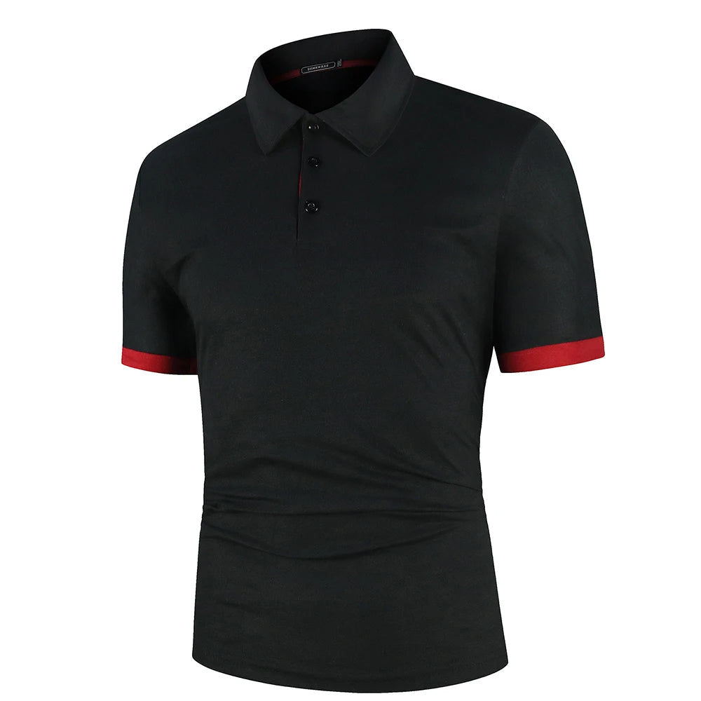 Męska klasyczna letnia koszulka polo lekka oddychająca wygodna smart casual