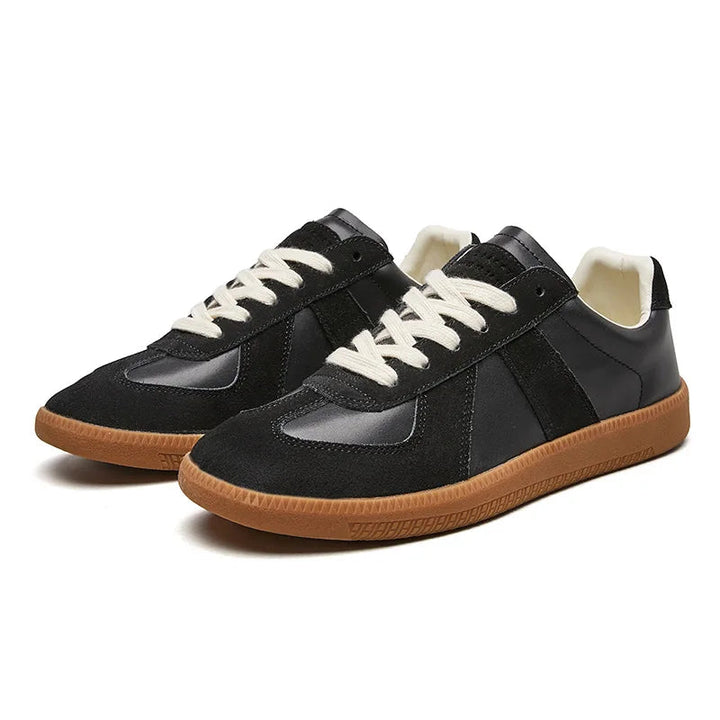 Męskie Retro Panelowe Sneakersy Niskie Z Sznurowadłami