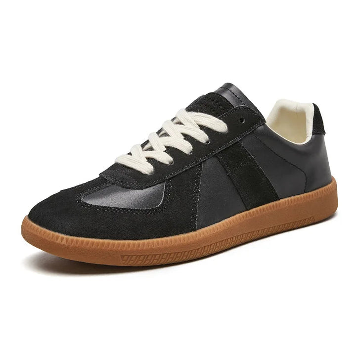Męskie Retro Panelowe Sneakersy Niskie Z Sznurowadłami