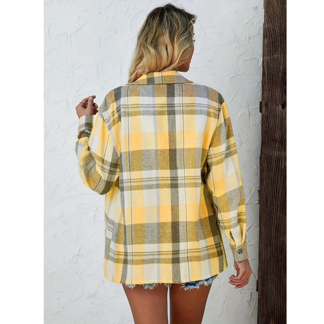 Koszula flanelowa w oversize – Luźna, w kratę, idealna na jesień i zimę