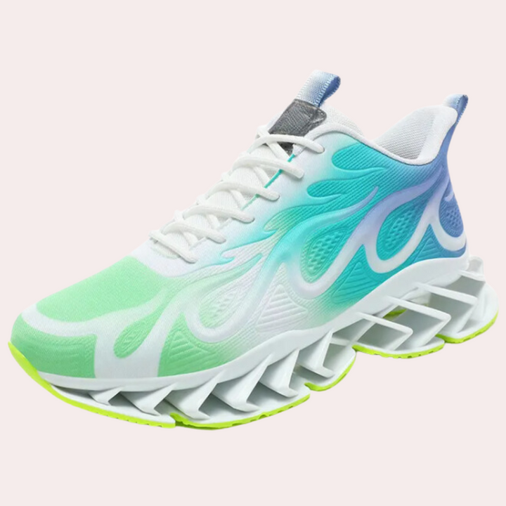 Męskie Sneakersy z Podeszwą Blade Oddychająca Siatka Sznurowane Sportowe Trenerzy