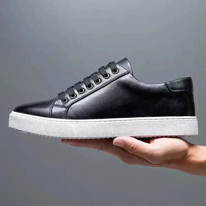 Męskie Skórzane Trampki Niskie – Eleganckie Letnie Buty