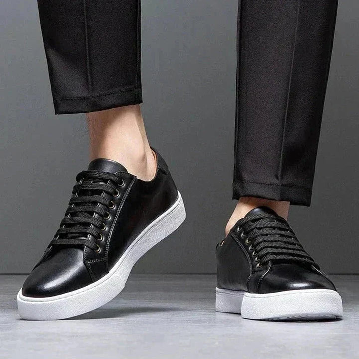 Męskie Skórzane Trampki Niskie – Eleganckie Letnie Buty