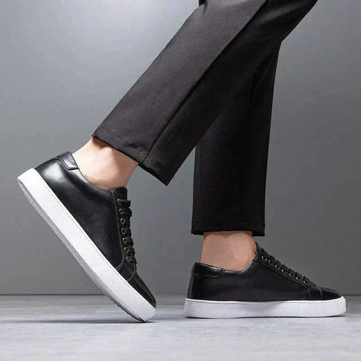 Męskie Skórzane Trampki Niskie – Eleganckie Letnie Buty