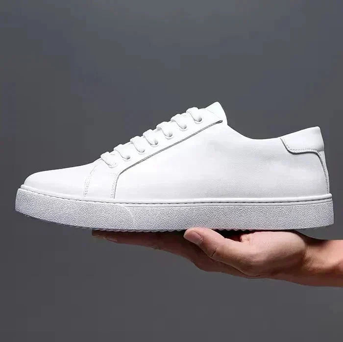 Męskie Skórzane Trampki Niskie – Eleganckie Letnie Buty