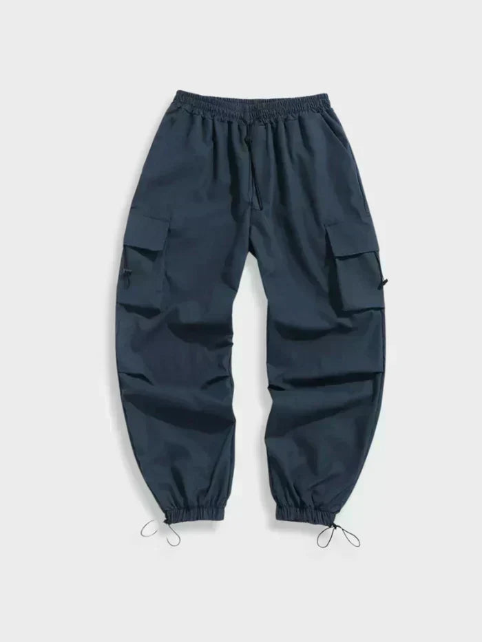 Męskie Spodnie Cargo w Stylu Oversized z Wieloma Kieszeniami