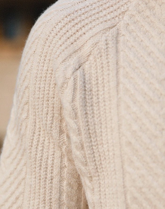 Męski Sweter Dzianinowy z Kołnierzem – Ciepły, Wygodny, Stylowy, Teksturowany, Smart Casual, Codzienny Krój