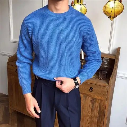 Męski Wygodny Sweter – Miękki Oddychający Stylowy Casual Codzienny Strój Warstwowy