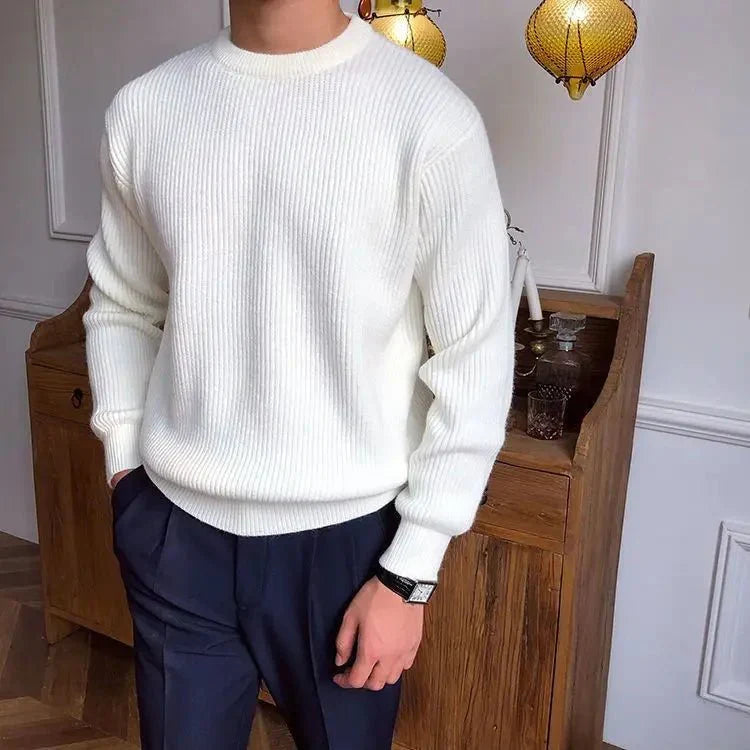 Męski Wygodny Sweter – Miękki Oddychający Stylowy Casual Codzienny Strój Warstwowy