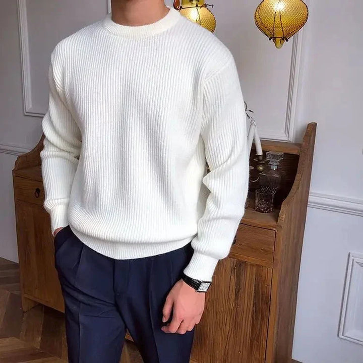 Męski Wygodny Sweter – Miękki Oddychający Stylowy Casual Codzienny Strój Warstwowy