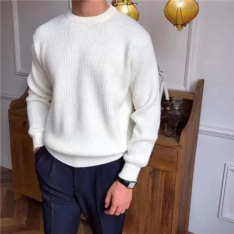 Męski Wygodny Sweter – Miękki Oddychający Stylowy Casual Codzienny Strój Warstwowy