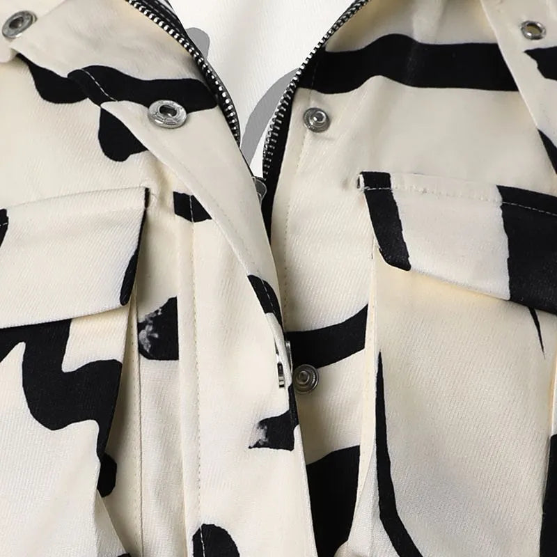 Krótkia Kurtka Bomber Damska w Stylu Miejskim Lekka Nowoczesna Codzienna Odzież Streetwear