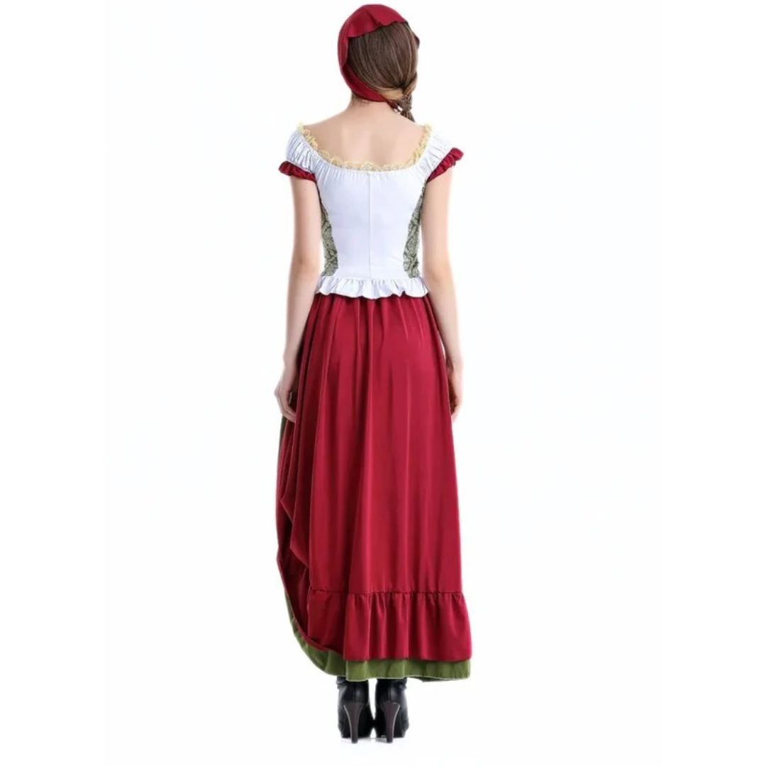 Kobiece Sukienka Dirndl z Koronką – Mini Off-Shoulder na Oktoberfest dla Festiwali Ludowych