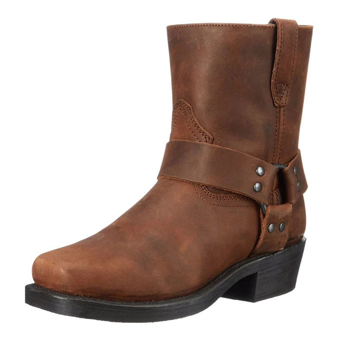 Męskie Skórzane Buty Western Stylowe Trwałe Wygodne Codzienne Ubranie na Przygody