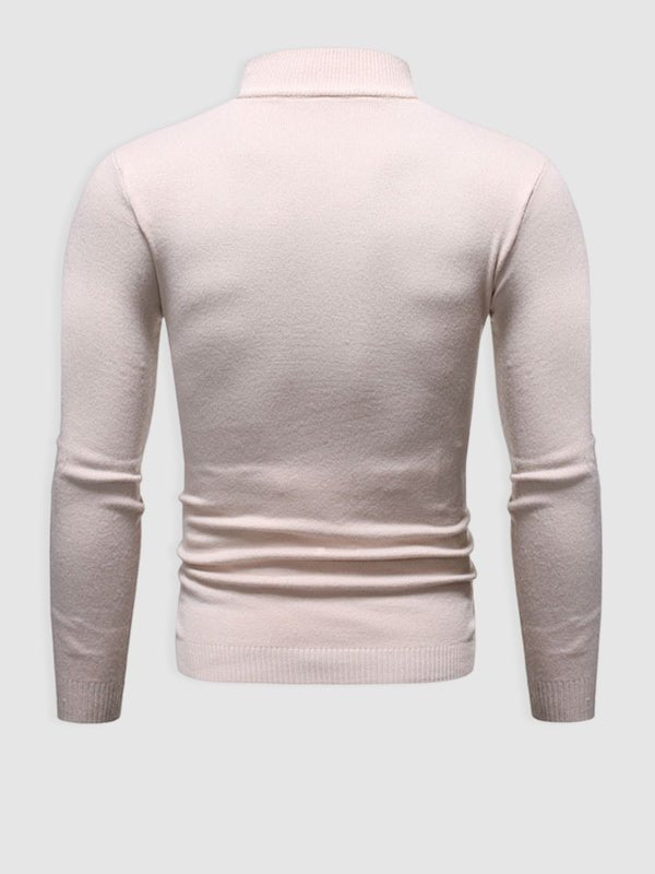 Męski sweter z golfem w slim fit – minimalistyczna warstwa na jesień i zimę
