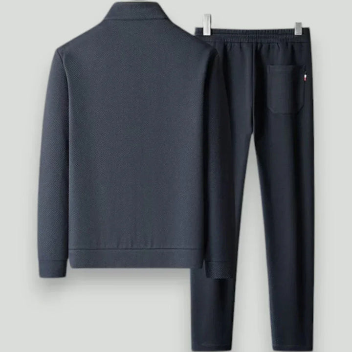 Męski dwuczęściowy komfortowy dres slim fit do codziennego noszenia i aktywnego treningu, lekki materiał premium