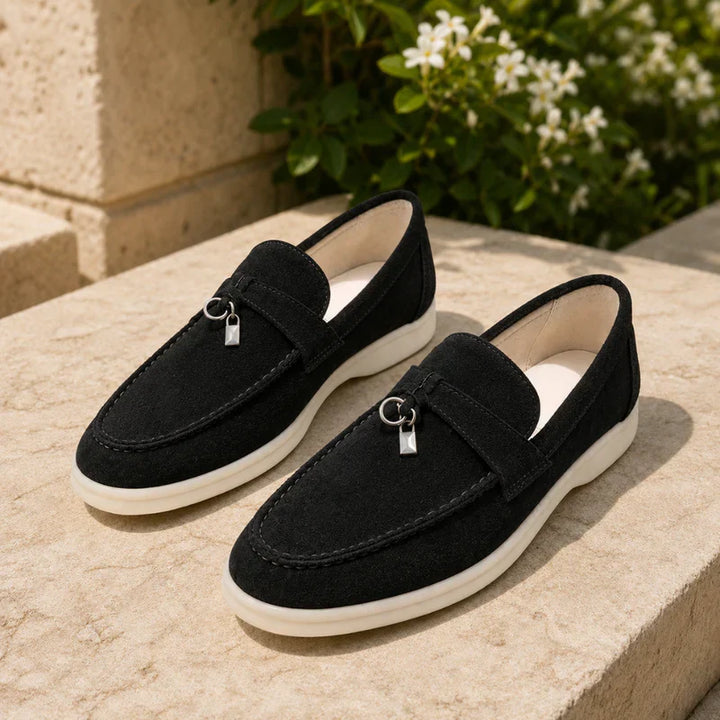 Kobiece Teksturowane Loafersy na Platformie Slip On