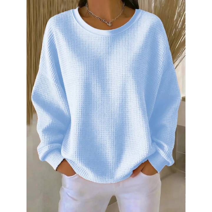 Kobiecy Oversized Sweter Teksturowany – Luźny Styl z Długim Rękawem na Co Dzień