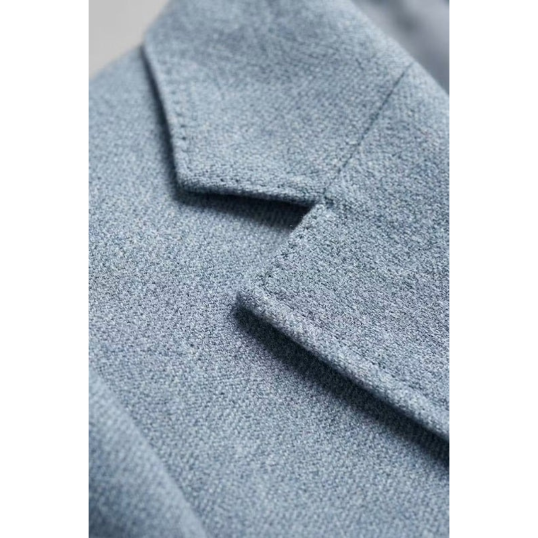 Męski Dopasowany Garnitur Dwuczęściowy – Nowoczesny Styl Biznesowy na Wydarzenia i Smart Casual