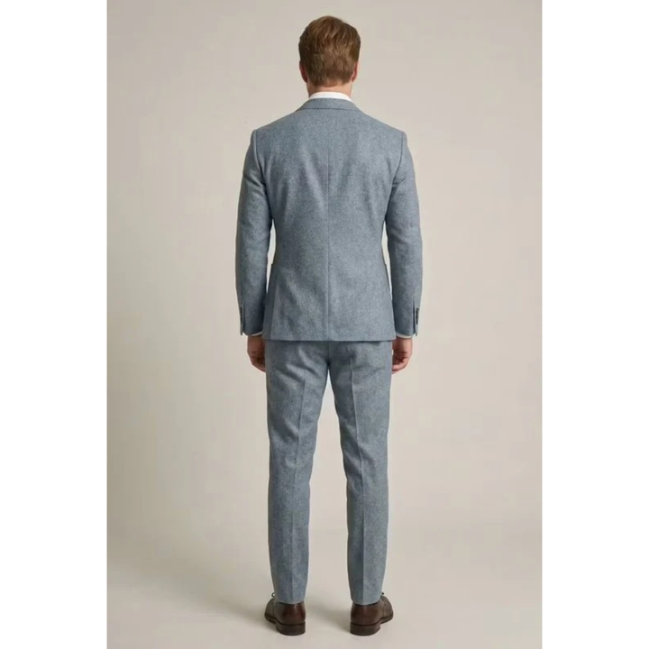 Męski Dopasowany Garnitur Dwuczęściowy – Nowoczesny Styl Biznesowy na Wydarzenia i Smart Casual