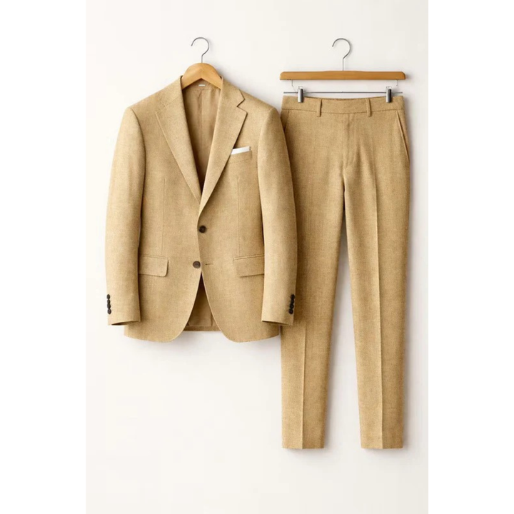 Męski Dopasowany Garnitur Dwuczęściowy – Nowoczesny Styl Biznesowy na Wydarzenia i Smart Casual