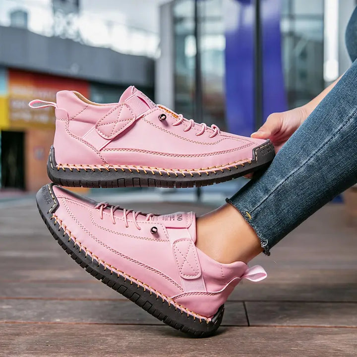 Damskie ortopedyczne skórzane sneakersy codziennego komfortu