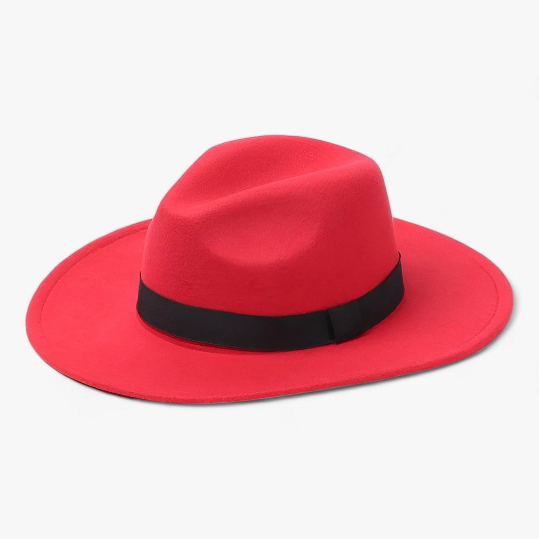 Damski kapelusz fedora z wełnianego filcu – Wodoodporny styl vintage na jesień i zimę