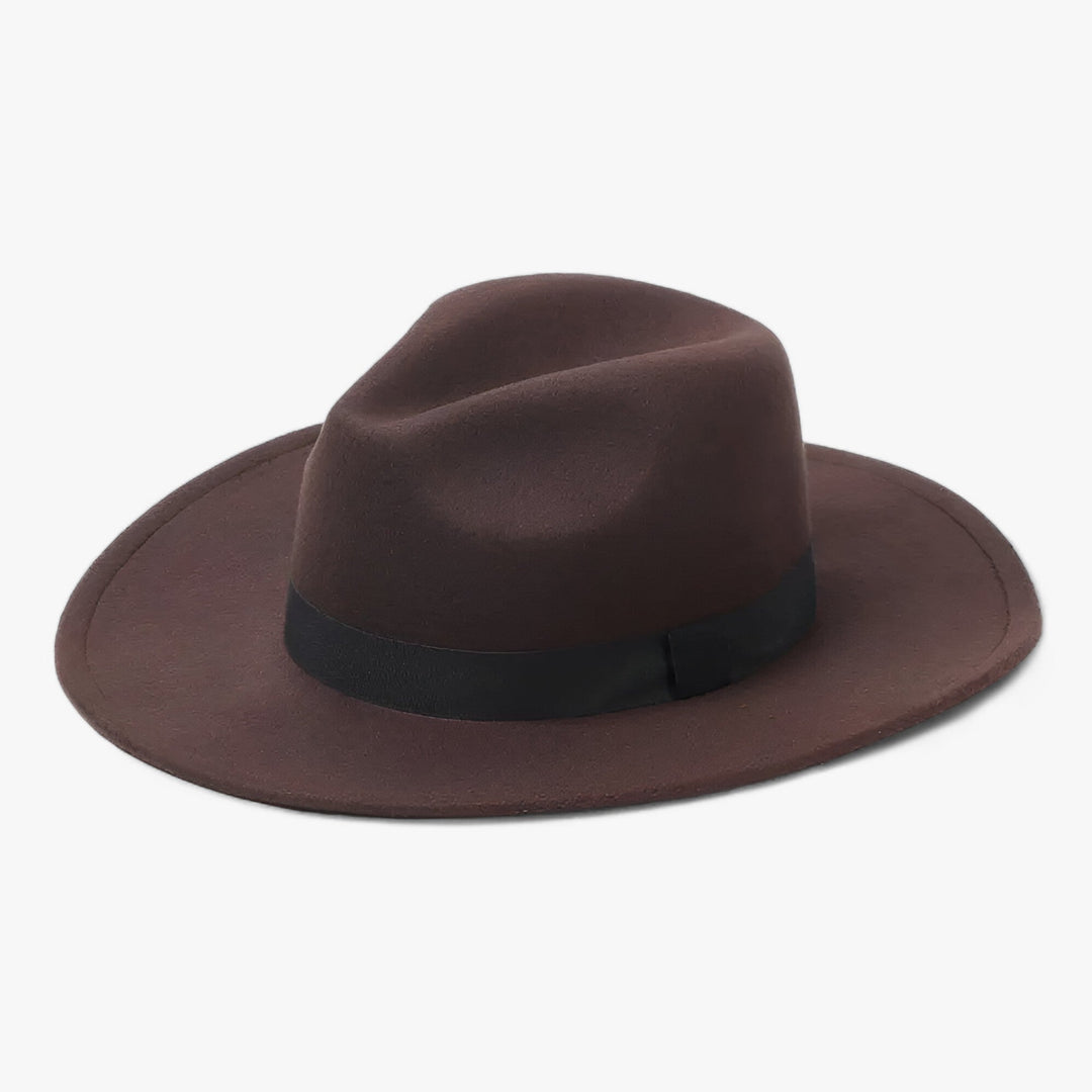 Damski kapelusz fedora z wełnianego filcu – Wodoodporny styl vintage na jesień i zimę