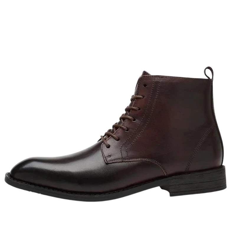 Męskie skórzane buty dziedzictwa – klasyczny model za kostkę z sznurowaniem do eleganckich i codziennych stylizacji