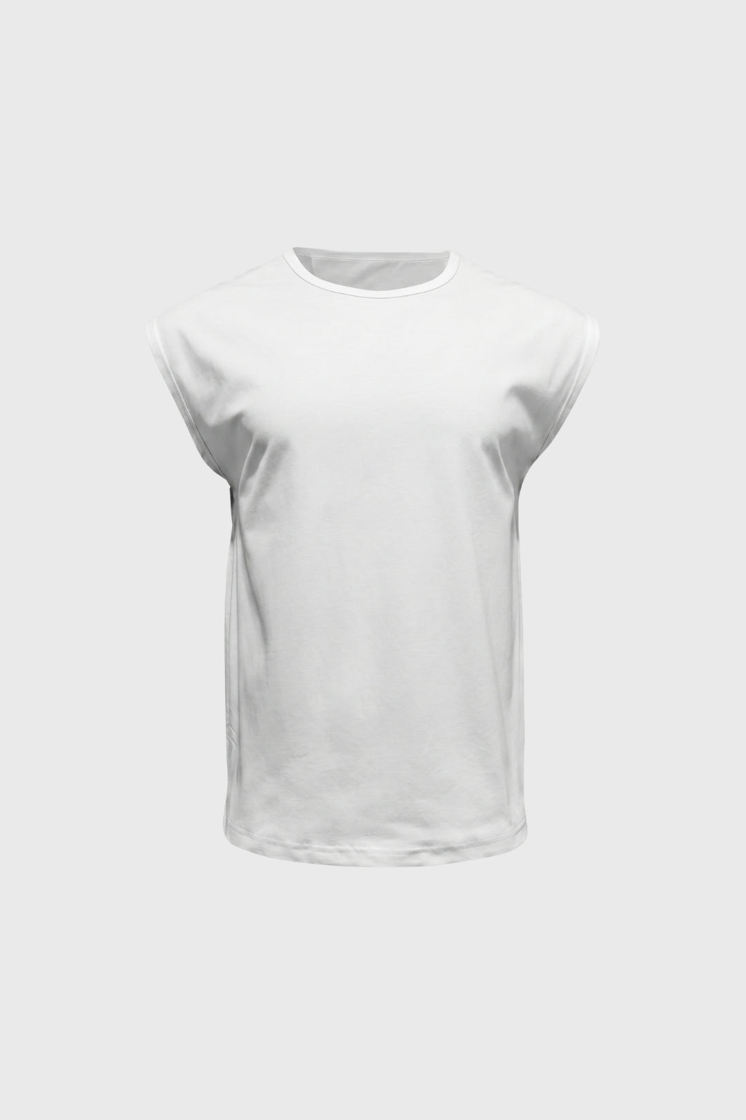 Męska bezrękawnikowa koszulka typu T-shirt z okrągłym dekoltem, casualowa