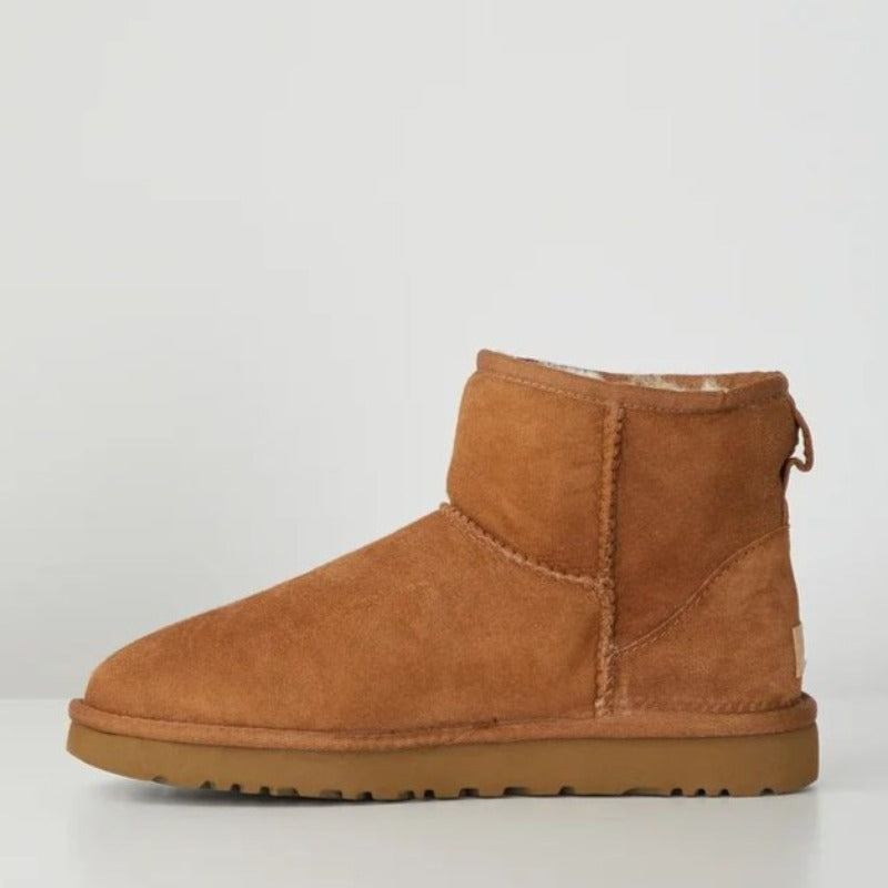 Damskie Mini Botki Boston Stylowe Zimowe Obuwie Wygodne Ciepłe Botki z Fleece
