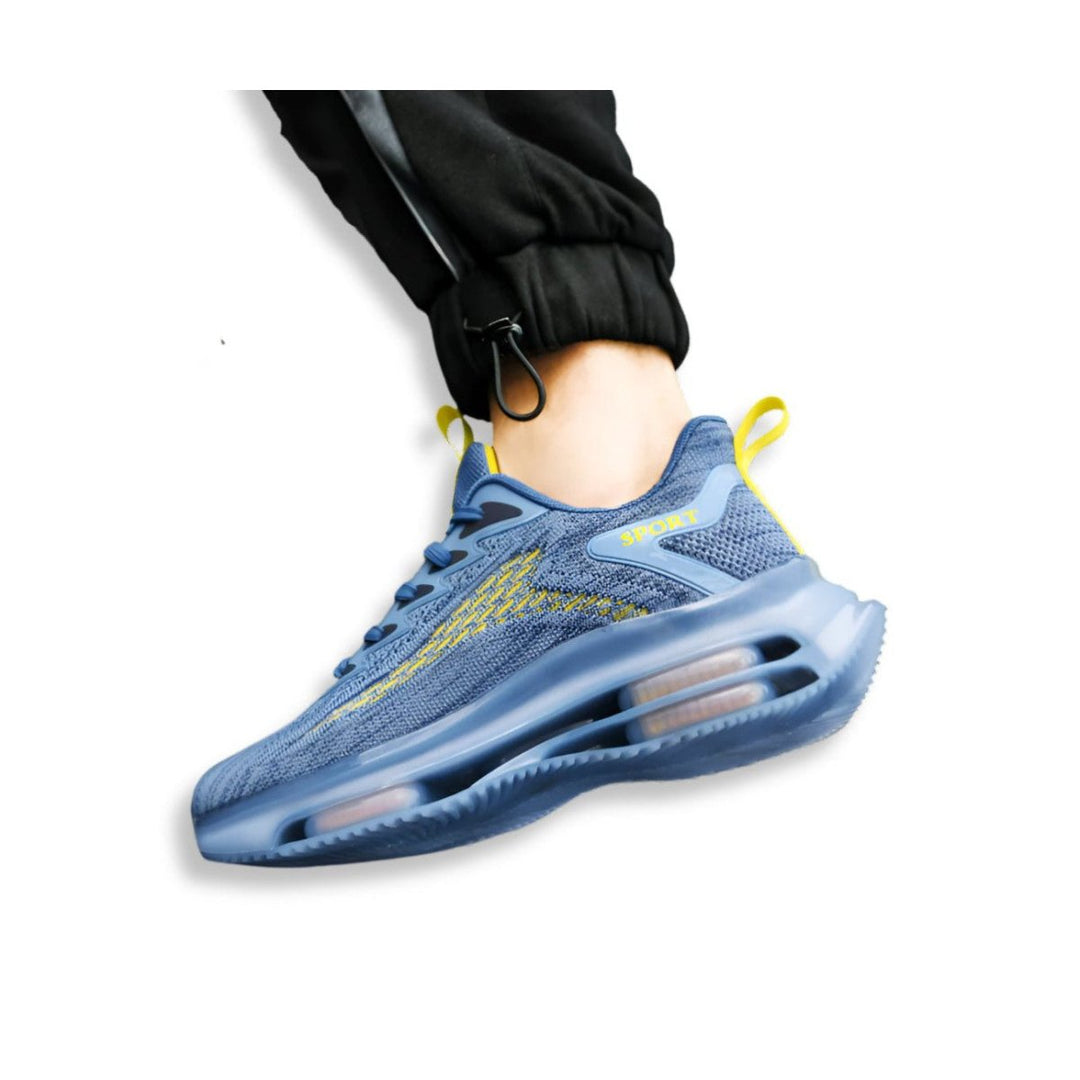 Męskie sneakersy z siateczki z poduszką powietrzną, rzeźbiona podeszwa wydajnościowa