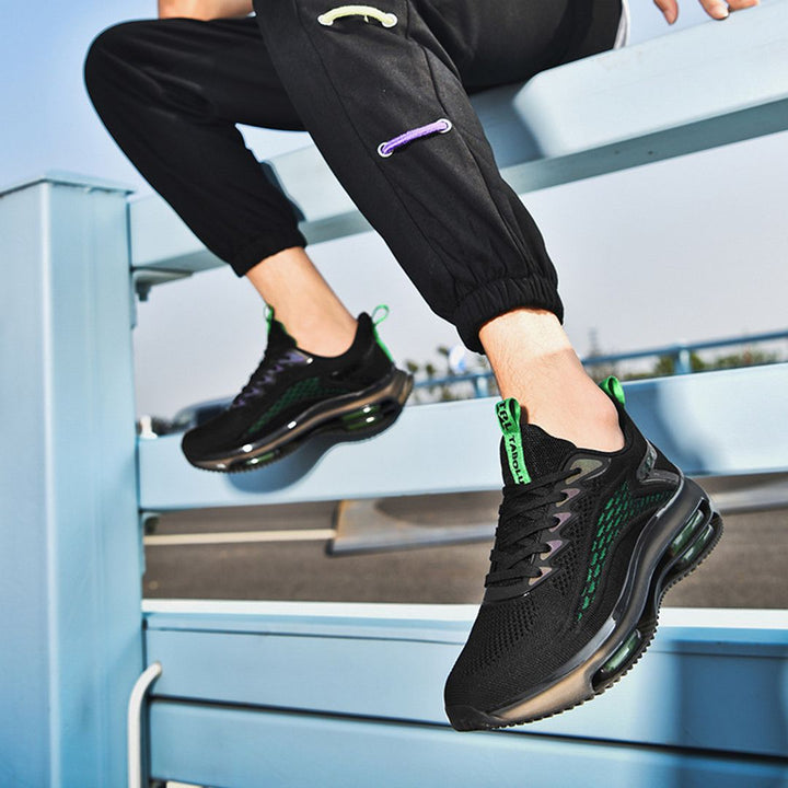 Męskie sneakersy z siateczki z poduszką powietrzną, rzeźbiona podeszwa wydajnościowa