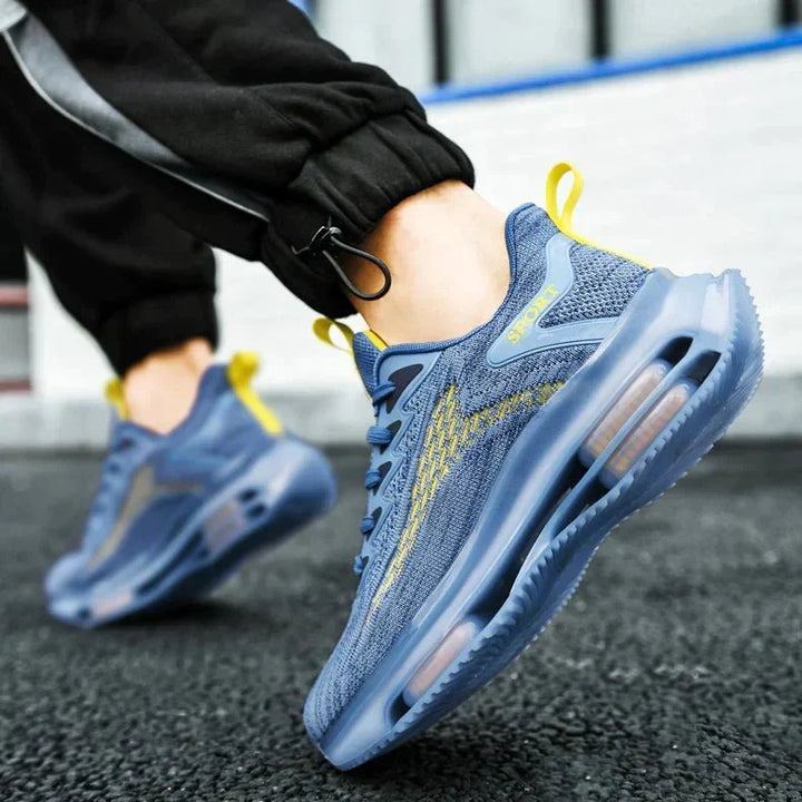 Męskie sneakersy z siateczki z poduszką powietrzną, rzeźbiona podeszwa wydajnościowa