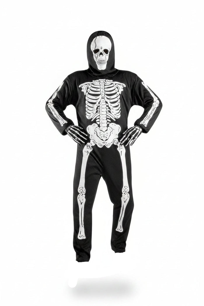 Dziecięcostwo kostium szkieletu z maską czaszki na Halloween