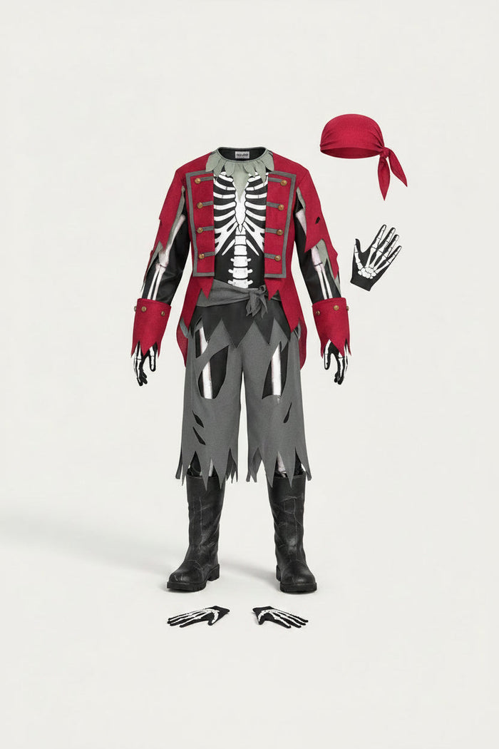 Dziecięcostroj pirata-szkieletu na Halloween