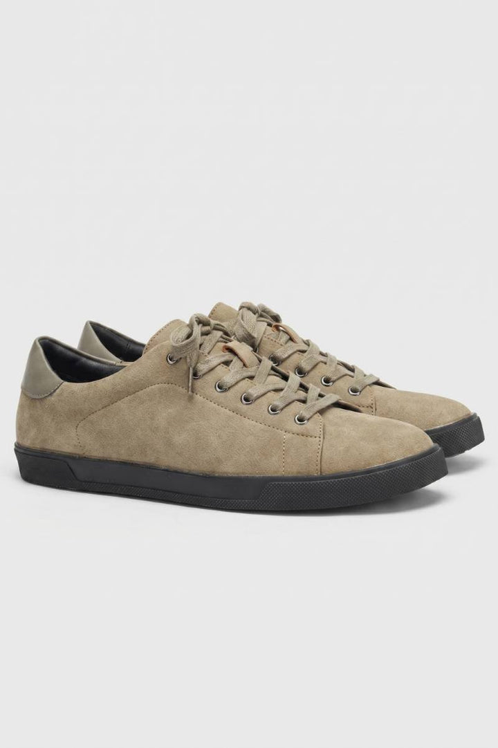 Męskie Sneakersy Niskie Z Sznurowaniem Wykończenie Zamszowe
