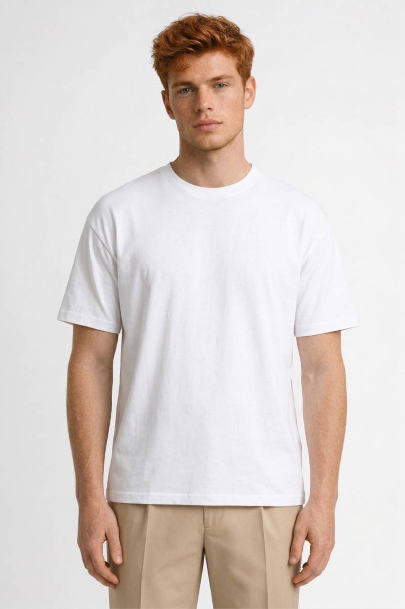 Męska codzienna koszulka T-shirt z miękkim okrągłym dekoltem